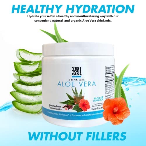 Miniatura 4 de Yes You Can! Mezcla de bebida orgánica de aloe vera, polvo súper verde, polvo de bebida energética, infusión de jugo de aloe puro, superalimentos