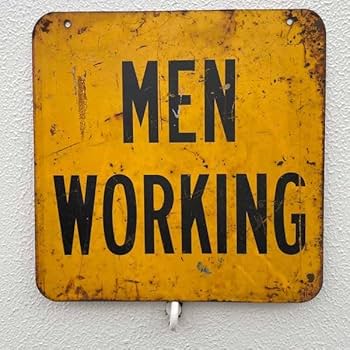 Amazon | ヴィンテージ 看板 [S-56] MEN WORKING 両面サイン