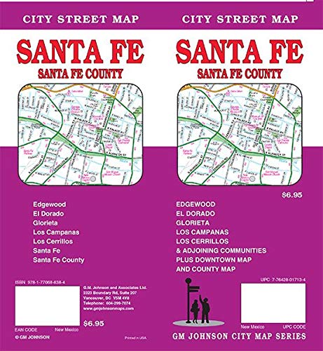 Santa Fe & Santa Fe County New Mexico Street Map