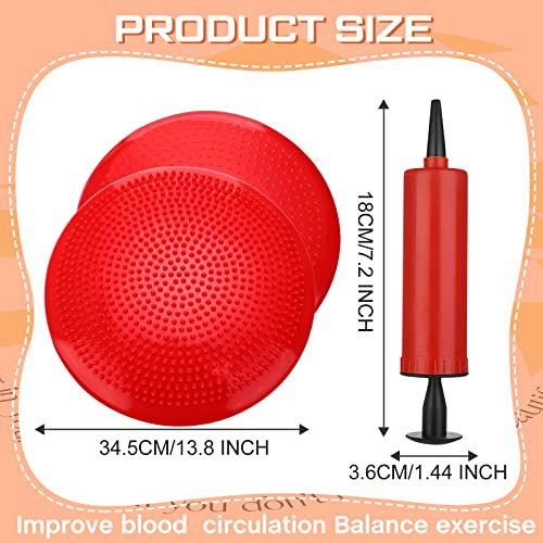 Image of Amylove 6 Pcs Wiggle Cushion Inflated Wobble Cushions for Sensory 13 Inch Balance Disc Kids Flexible Seating Exercise Sensory Pad Chair Cushion for Classroom Office School (Curated Color)