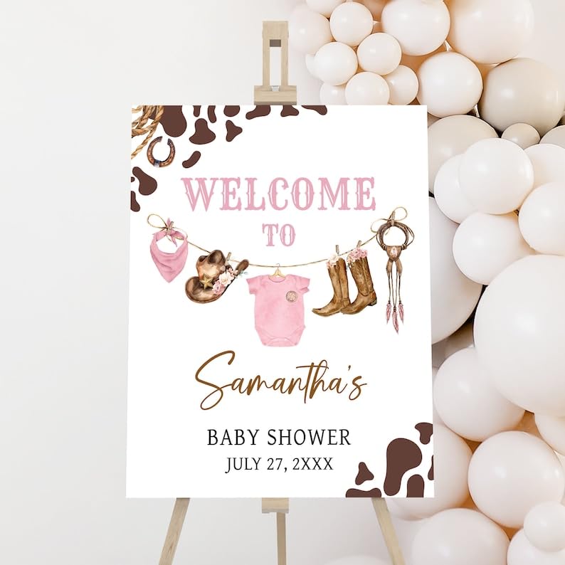 Cartel De Bienvenida Para Baby Shower Con 70.8 X 11.8 Pulgadas, Cartel De Bienvenida Con Texto En Ingles Welcome Oh Baby It S A Girl Cartel