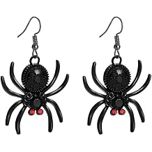 Halloween Costumes Decorations Spider Earrings Dangle for Women Scary Halloween Party Favors Supplies for Womens Halloween Girls Spider Earrings Punk 3D
