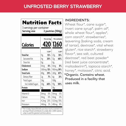 Image of Nature's Path Organic Berry Strawberry Toaster Pastries, 11 oz (Pack of 12)
