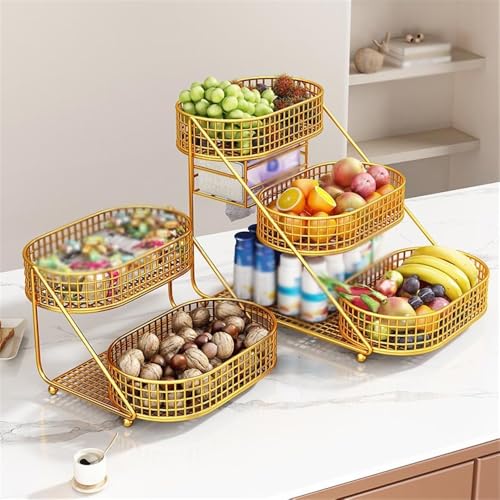 Cesta de frutas de 3 niveles para solucionar la falta de espacio en la encimera de la cocina 6