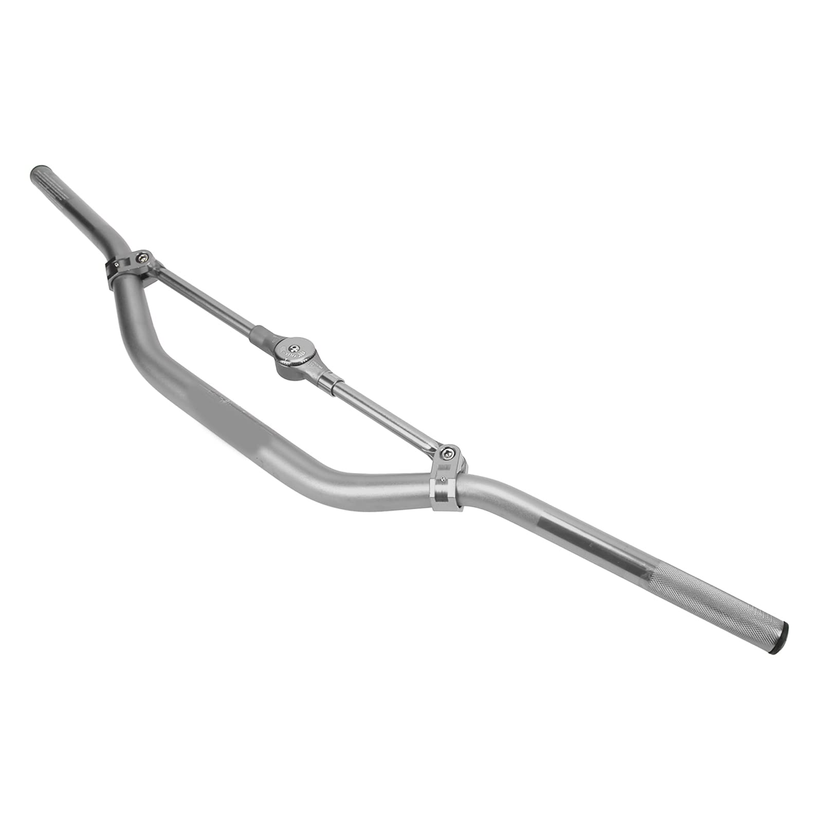 Cocoarm Kierownica Motocykla, Kierownica ze Stopu Aluminium CNC z Uchwytami z Gąbki, Adapter 28 Mm, Rozmiar Montażowy 22 Mm, Uniwersalny do Skutera Dirt Bike Motocross Street Bike (Czarny i srebrny)