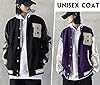 GIJOVANA College Jacket Men's Oldschool Sports Jacket Varsity Jacket Patchwork Collegiate Baseball Jacket Stand-Up Collar Streetwear, black, XXL #4