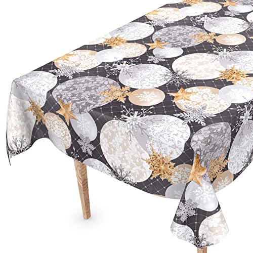 Tischdecke abwaschbar Weihnachten Wachstuchtischdecke 100 x 140cm...