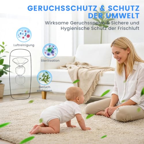 18 Stück Windeleimer Nachfüllkassetten Nachfüllfolie Abdichtung Zähigkeit, 4.5M Nachfüllbeutel Verbesserte Geruchsresistenz und Haltbarkeit… – Ansicht 6
