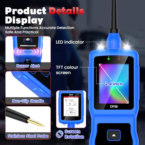 Image of OBDResource Circuit Tester Automotive, Power Circuit Probe Tester, Car Fuse Tester, 0-80V DC Test Light Short Circuit Finder, CP30 Auto Electrical Circuit Tester, Automotive Tool