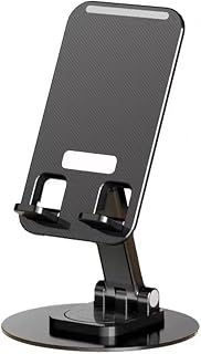 Phone Stand, Portable Folding Design for Travel and Commuting, Stable Support for Watching Shows, Video Calls, and More (Black) (XZCJKA60-1)
