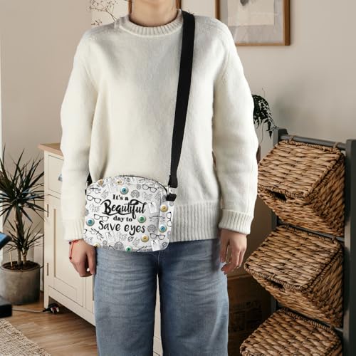 MNIGIU Eye Doctor Gift Optometry Gift It’s a Beautiful Day To Save Eyes Crossbody Bag for Optometrist4