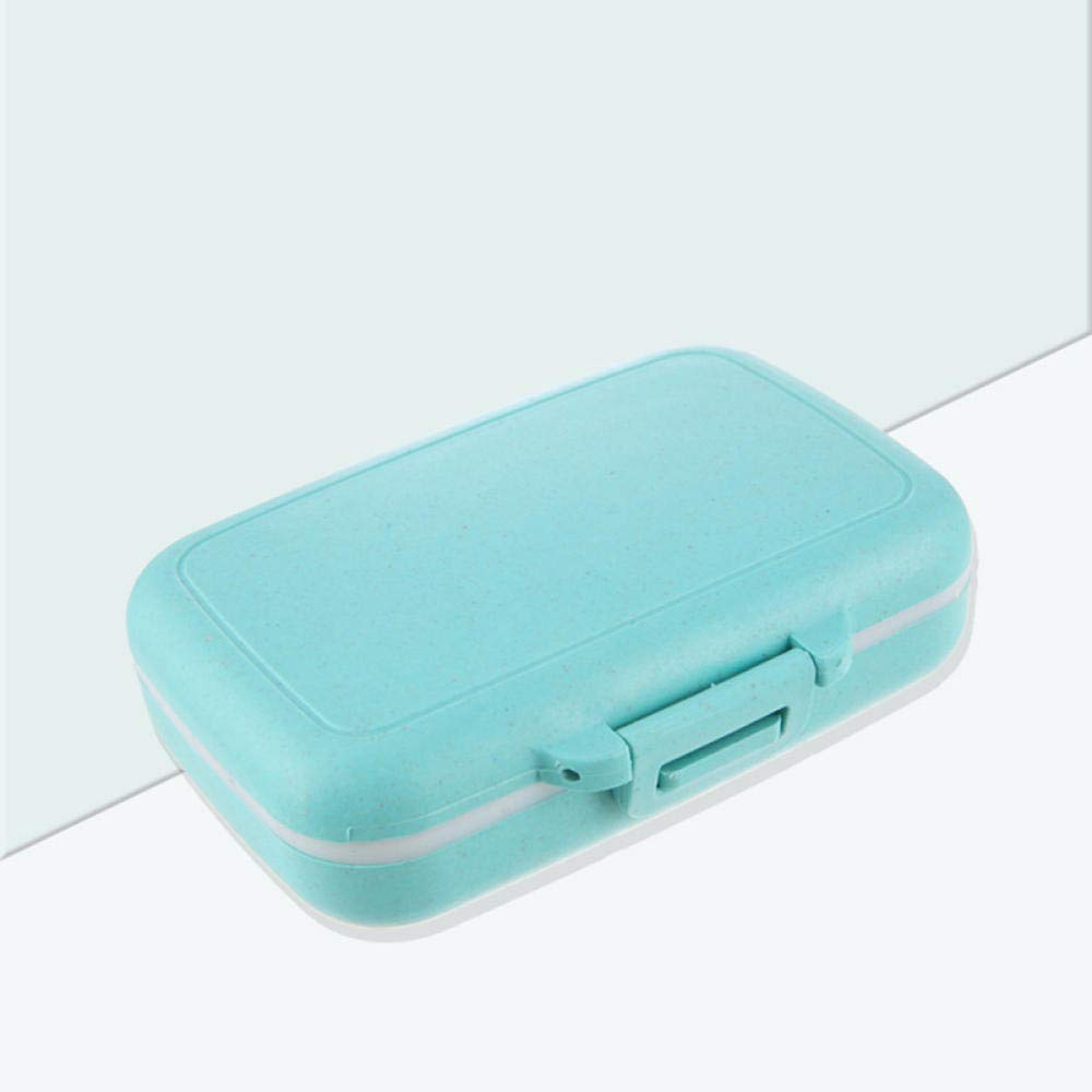 Pastillero Semanal 6 Compartimentos Tapa Independiente Viaje 7 Días Pastillero Caja Azul