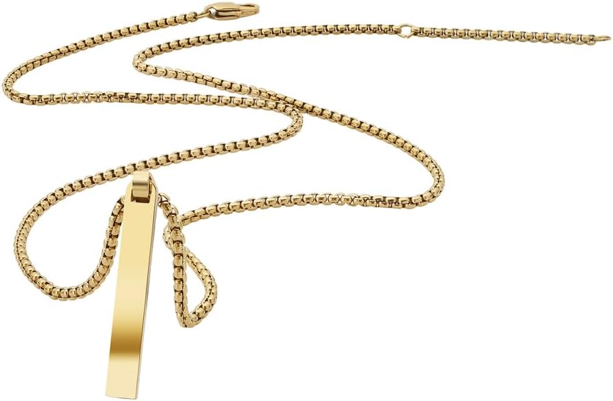 Geoffrey Beene Simple Customizable 3D Vertical Bar Pendant Necklace - Image 2