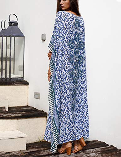 Image of Eddoyee Loose Beach Kaftan Dresses for Women Caftan Swimsuit Cover Up