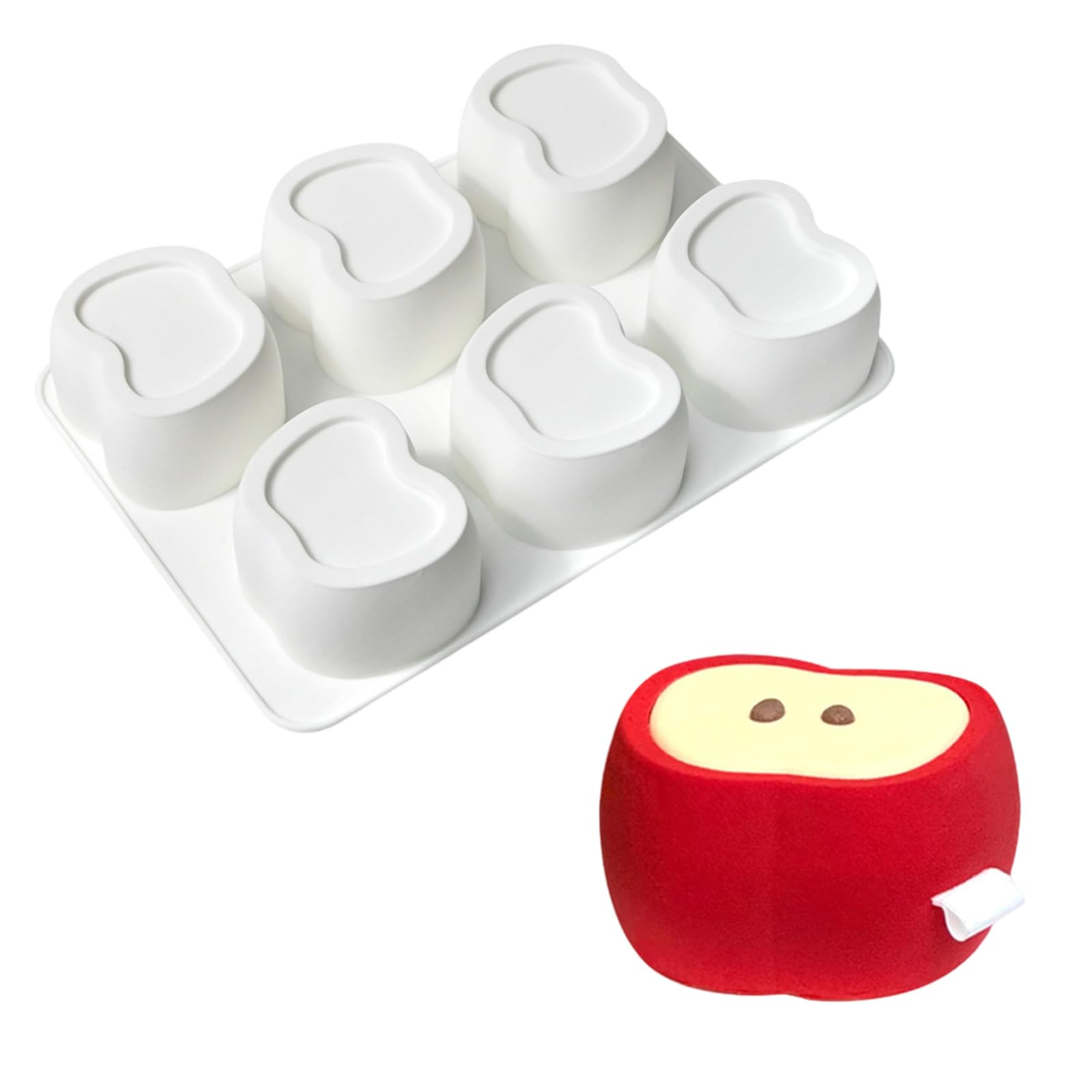 Xinsheinelry Fruit Shape Silicone Molds Baking Tool Mousses Cake Decorating Molds for Making Chocolate, Candy, Soap Mousses Cake Mold Kitchen Baking Supplies