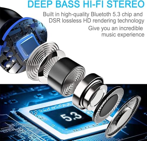 Image of Ordtop Wireless Earbuds, 140Hrs Playtime Ear Buds 2026 New Bluetooth 5.3 Headphones 6D Stereo Bass with ENC Clear Call, IPX7 Waterproof Earphones for Sports /Working, in Ear Headphones for Android /iOS