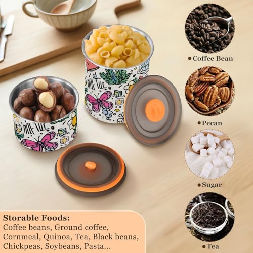 Contenedor de almacenamiento para café OTVEE 500ml acero inoxidable miniatura 6
