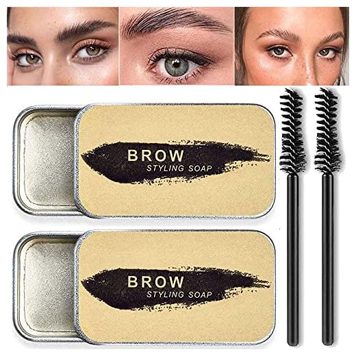 2 Pack Eyebrow Soap Kit, 4D Brows Gel Long Lasting Eyebrow Setting Gel Waterproof Eyebrow Makeup Balm Pomade Cosmetics (0.7 Ounce (Pack of 2))