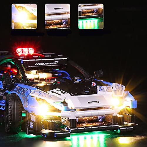 BSSW LED-Lichtset für Lego 42123 Technic McLaren Senna GTR, kompatibel mit Lego 42123, Kit ohne Lego (Advanced Remote… – Bild 3