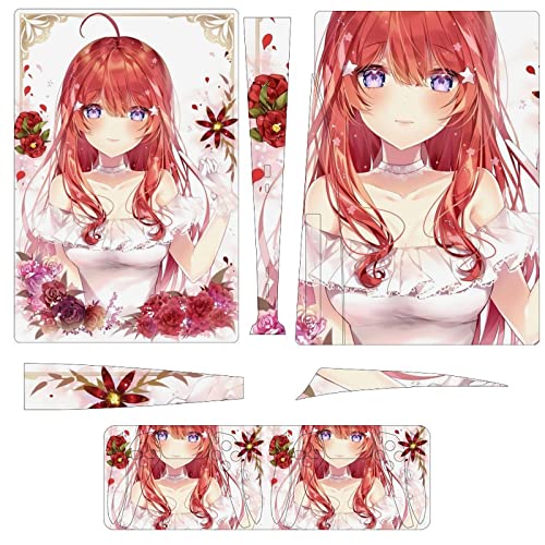 PS5 スキンシール ディスク 中野五月 五等分の花嫁 プレイステーション5 スキンシール 全面保護 側面/両面対応 保護ステッカー PS5 対応 耐久性抜群 本体 コントローラー 保護シール 簡単取付 薄型 傷隠せ 摩擦保護 抗衝撃 汚れ/ホコリ防止 指