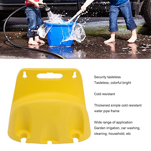 Wall Mounted Water Pipe Reel Hose Hanger Wall Mounted, Bracket Hose Storage Reel Holder Garden Hose Pipe Hanger for 20m Tube Winding Hose Accessories (Yellow) - Image 3