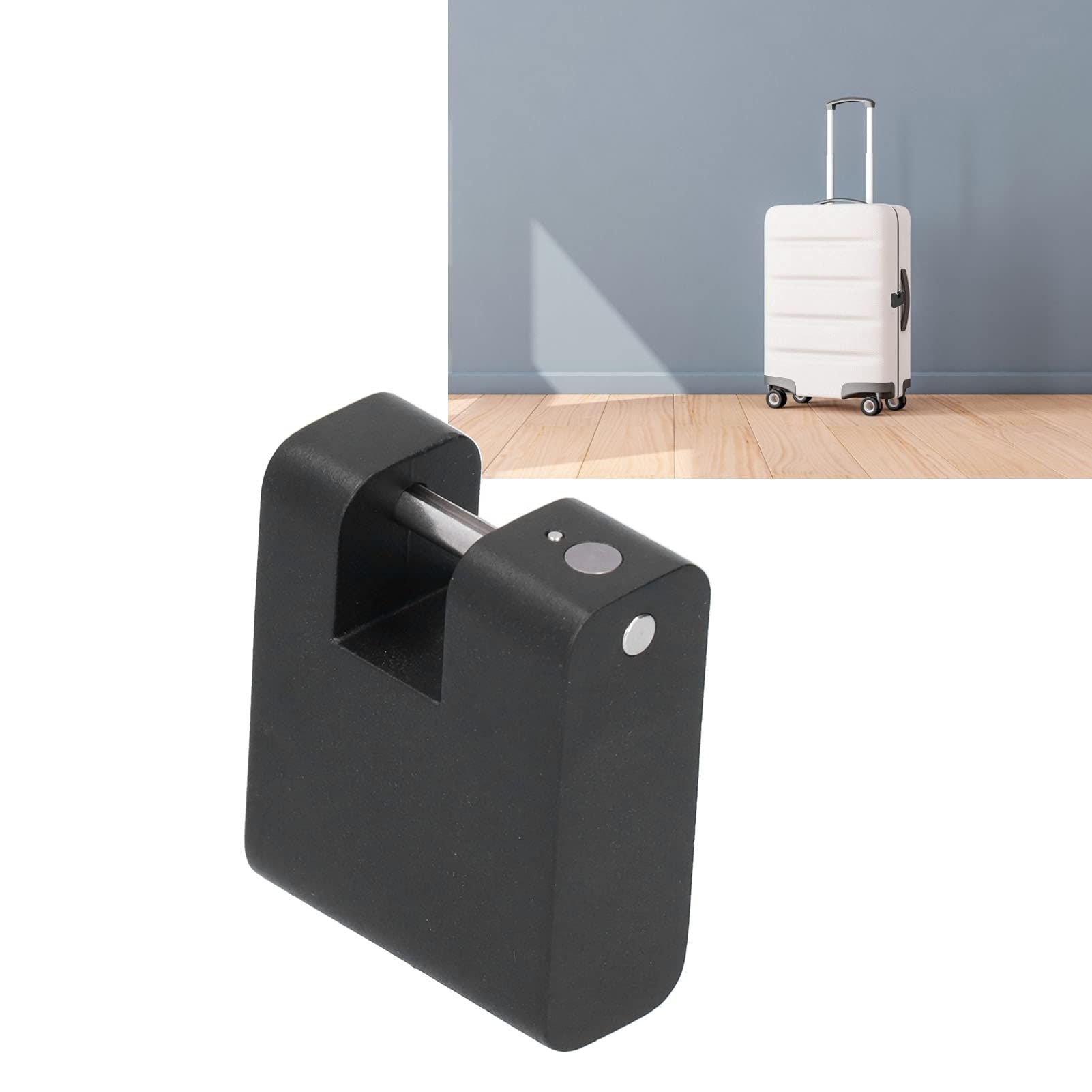 Candado de huellas dactilares seguro y elegante, ideal para maletas, mochilas y uso doméstico, aleación de zinc duradera y construcción de acero inoxidable