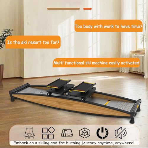 Image of Home Ski Machine & Glutes Workout Stair Steppers - Indoor Body Balance Aerobic Fitness Equipment with Waist Training Ski Simulator