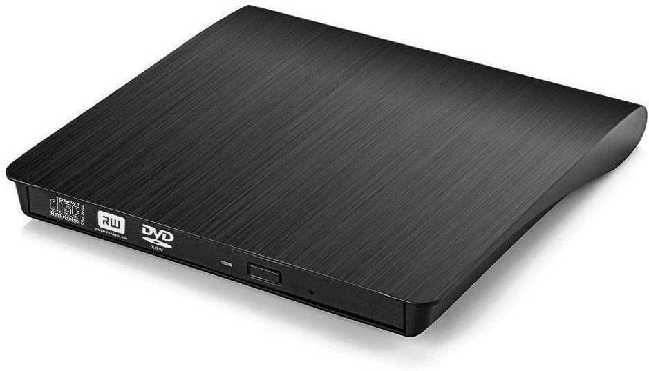 External DVD Drive, Hyfanda USB 3.0 Ultra Slim Portable High Speed Optical CD RW/DVD RW/CD ROM/DVD ROM Drive/Writer/Rewriter/Burner for Mac, MacBook Pro Air iMac, Laptop, Desktop (Black)