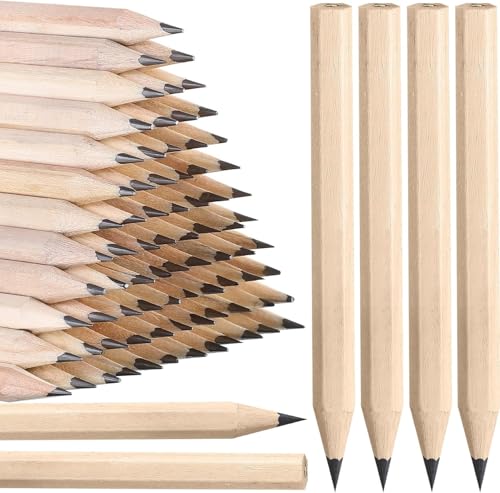 Wgewfhdf 30pcs Pencils Mini Short Round Wood Pencils in Bulk Small 3.5 Writing Pencil for Preschoolers Toddlers Kindergarten School Home Use