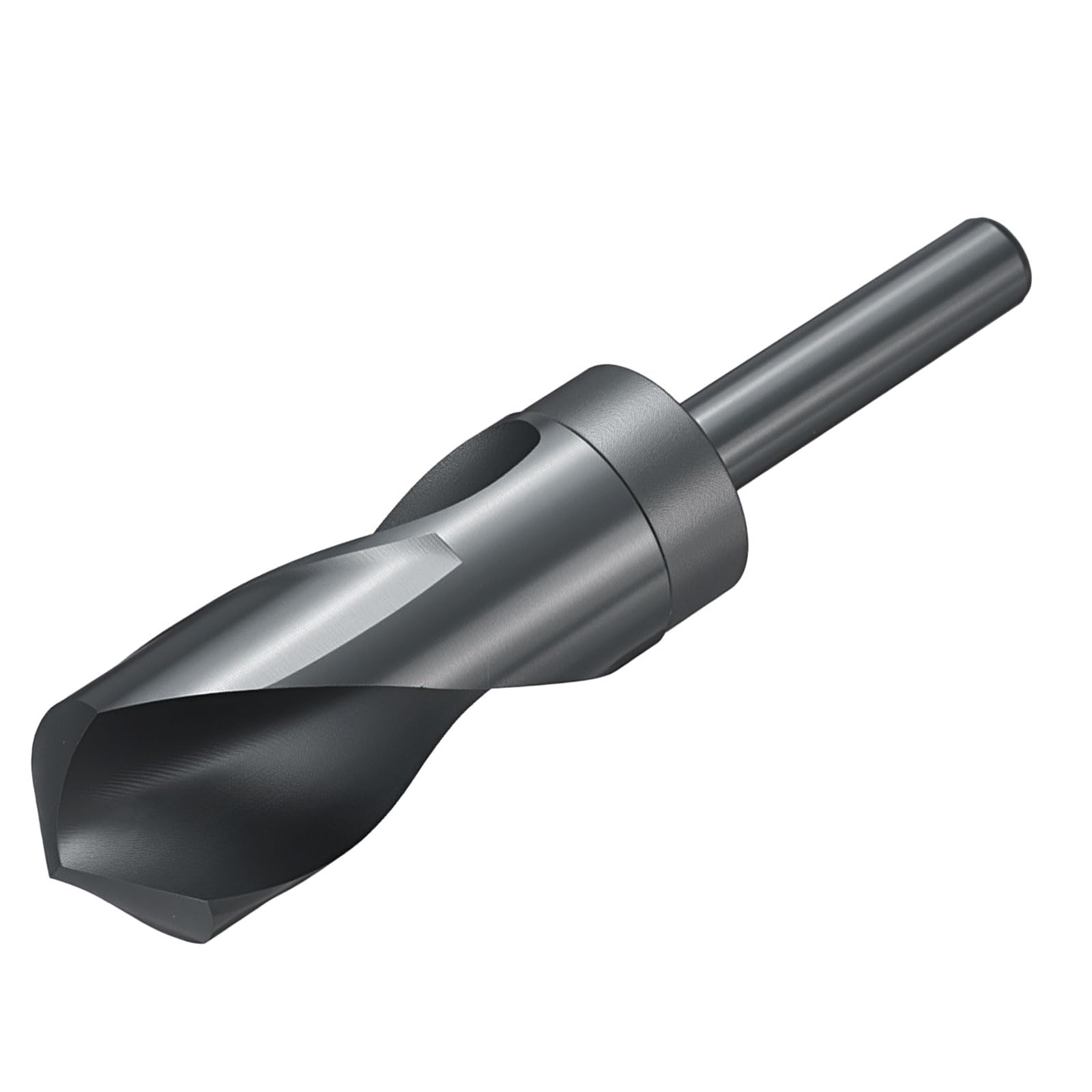 sourcing map 32.5mm Drill Bit 1/2" Reduced Round Shank 4341 High-Speed Steel Bits Nitriding Black Finish 118°Drill for Light-duty Machining Acrylic Plastic Wood Soft Metal