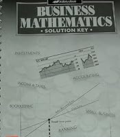 A Beka Book: BUSINESS MATHEMATICS Solution Key 68195009 B004SUGO1W Book Cover