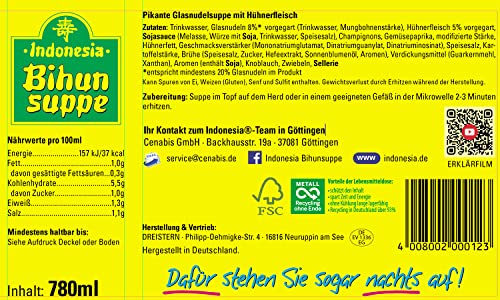 Indonesia Original Bihun Suppe | Das Original | Leckere Suppe mit Gemüse und Hähnchen | 780 ml – Bild 3