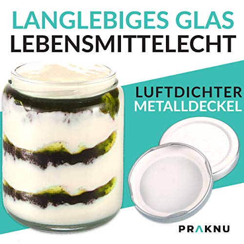 Praknu 12 Preserving Jars 500ml met deksels, labels - luchtdichte Twistoff Jars voor het inmaken - Image 7