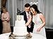Funny Culinary Wedding Cake Topper,Bride Drags Groom Who is Cooking to Get Married,Chef Couple Cake Topper, Mr & Mrs Wedding Cake Topper (Chef Couple)