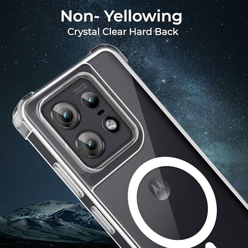 Image of A rtistque Clear Back Cover Case for Motorola Moto Edge 50 Pro 5G Compatible with Mag-Safe| Acrylic | Transparent Case | Shockproof TPU | Stylish | Moto Edge 50 Pro Back Case - Transparent