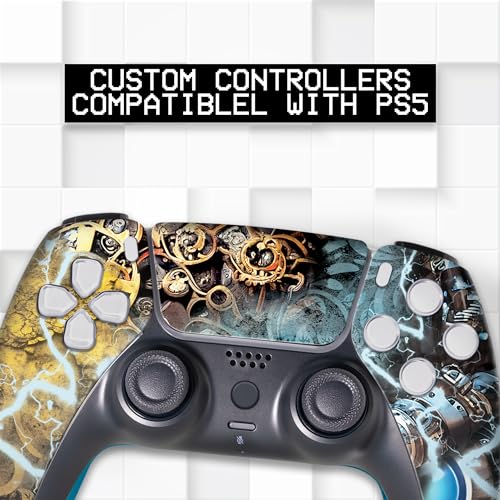 Image of Dishonestty Custom PS-5 Controller Wireless compatible with Play-Station 5 Console by BCB Controllers | Proudly Customized in USA with Permanent HYDRODIP Printing(NOT JUST A SKIN)(MODDED)