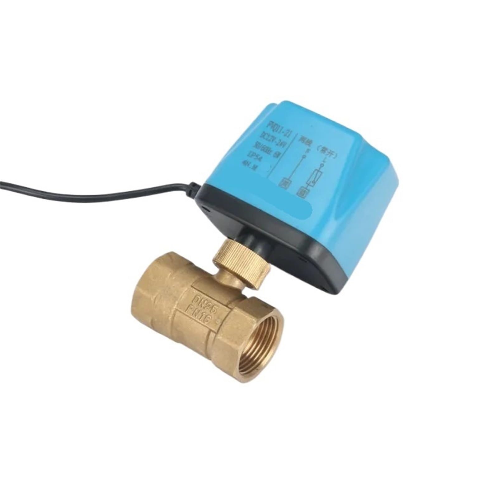 Valvola a sfera da 1/2" 3/4" 1" 2" AC220V DC12V DC24V Valvola a sfera in ottone a 2 fili normalmente chiusa Valvola a sfera motorizzata(2",24VDC_NORMALLY OPEN)