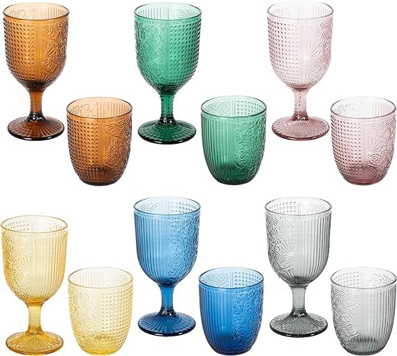 Set 6 Bicchieri In Vetro Da 380 Ml - Bicchieri Acqua E Liquore, Lavabili In Lavastoviglie, Design Moderno