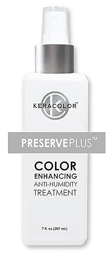 KERACOLOR Tratamiento antihumedad Preserve Plus que mejora el color, evita el encrespamiento, protector del calor, 7 onzas líquidas.