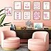 Ucninvd Pink Bow Wall Art Posters Set of 9 Trendy Coquette Preppy Wall Decor Paintings Disco Ball Girly Room Decor Aesthetic Canvas Pictures Prints for Bathroom Living Room Dorm 8x10Inch Unframed