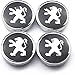 60mm 4 Pezzi Coprimozzo Centrale Ruota Protezione Solare Impermeabile Decorativo, Emblema Copre Accessori Per Lo Styling, Per Peugeot Rifter Traveller Bipper Rcz 405 307 505 406 1007 4007