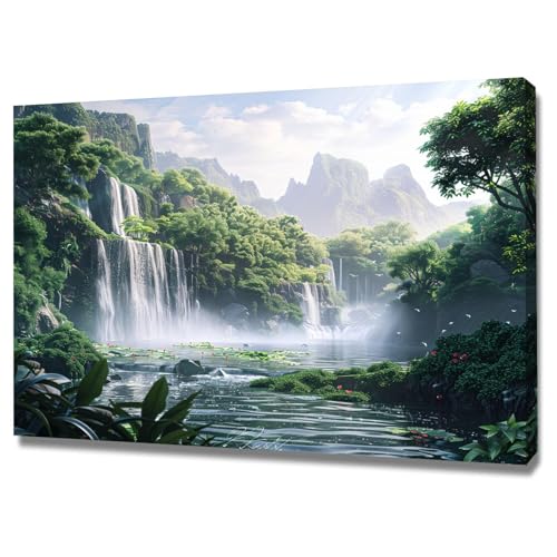 Décoration murale forêt tableau 60x80cm pour restaurant et chambre