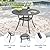 DIFY 5 Pieces Outdoor Patio Dining Set, 4 Grey Textilene Swivel Dining Chairs and 40.6" Grey Round Dining Table, Metal Outdoor Table and Chairs for Lawn Garden Backyard Deck