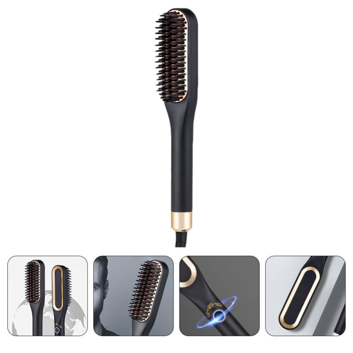 Peine Alisador para Vello Facial 3 Temperaturas, Negro