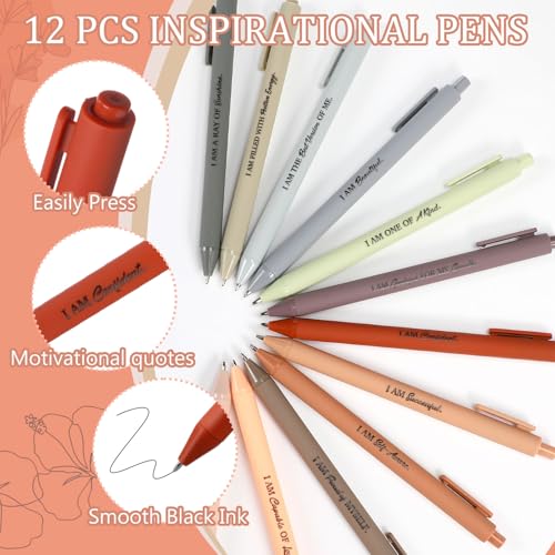 Image of Mooliwe 24 Pcs Positive Affirmation Gift Set Gratitude Notebooks with Pens Small Bags Motivational Encouragement Notepads Daily Affirmations Journal for Women Stress Relief Self Care (Elegant)