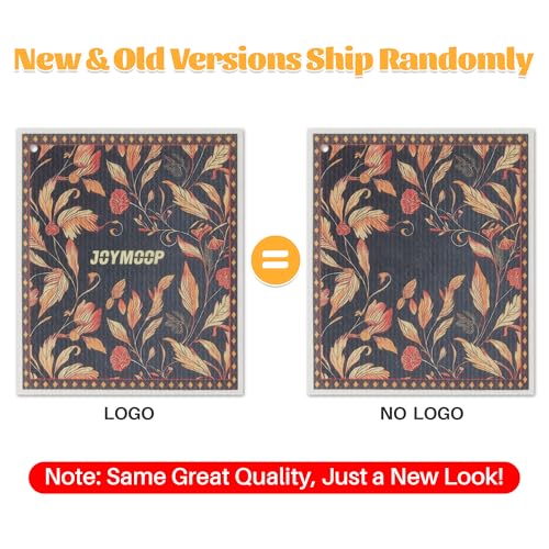 Image of JOYMOOP 12 Pack Decorate Cleaning Cloth (Simple Floral of Decorative Series), Reusable Absorbent Dish Towels, Non-Scratch Washable Rags for Cookware, Kitchen and Household Cleaning - 6.7x7.9 inch