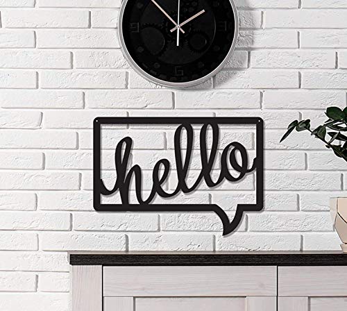 Amazon.com: Metal Hello Sign - Speech Bubble Sign - Indoor or Outdoor ...