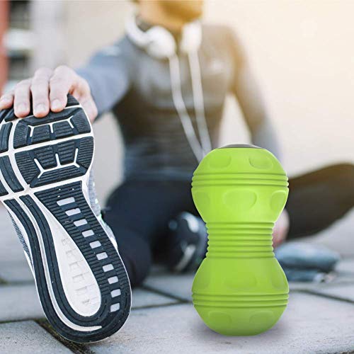 Sedona, 4-Speed Vibrating Massage Ball, Electric Rechargeable Portable Peanut Dual Foam Roller for Deep Tissue Recovery, Pain Soreness Myofascial Acumobility for Hips Feet Arms Back Neck Waist, Green - Thumbnail 3