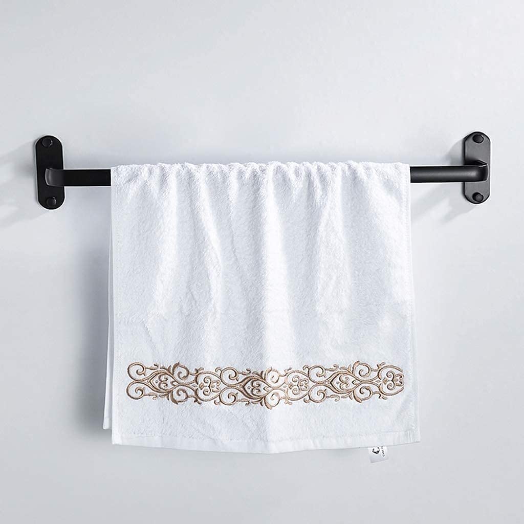 Naścienny czarny wieszak na ręczniki, aluminiowy, wielofunkcyjny wieszak na ręczniki i półka do łazienki, 39 cm, oszczędzający miejsce, elegancki nizer łazienkowy