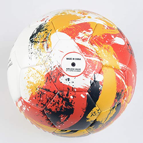 SHOKE Soccer Ball Size 5 Thermal-Bonding Hold Air , Water-Resistant Match Training Soccer Balls for Youth and Adult Rebound Height 51.18-53.15 inch with Hand Pump and Mesh Bag - Thumbnail 4